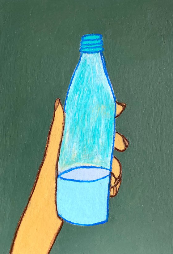 Hand with bottle