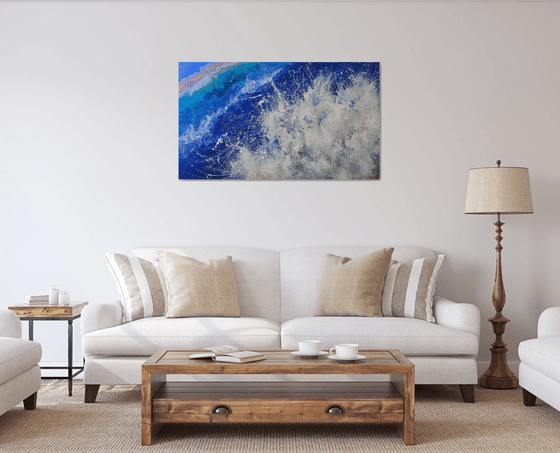 Seascape  "Wave" LARGE Painting