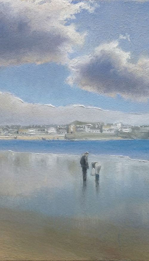 Beachcombing, St. Ives by Ray Sandom