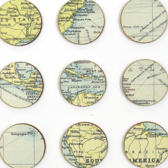 World Map Dots Collage