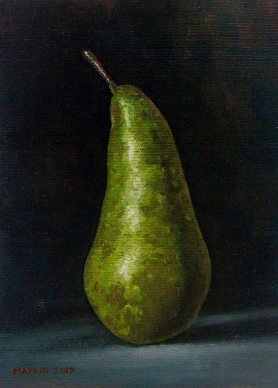 Green pear (Original Oil Painting)