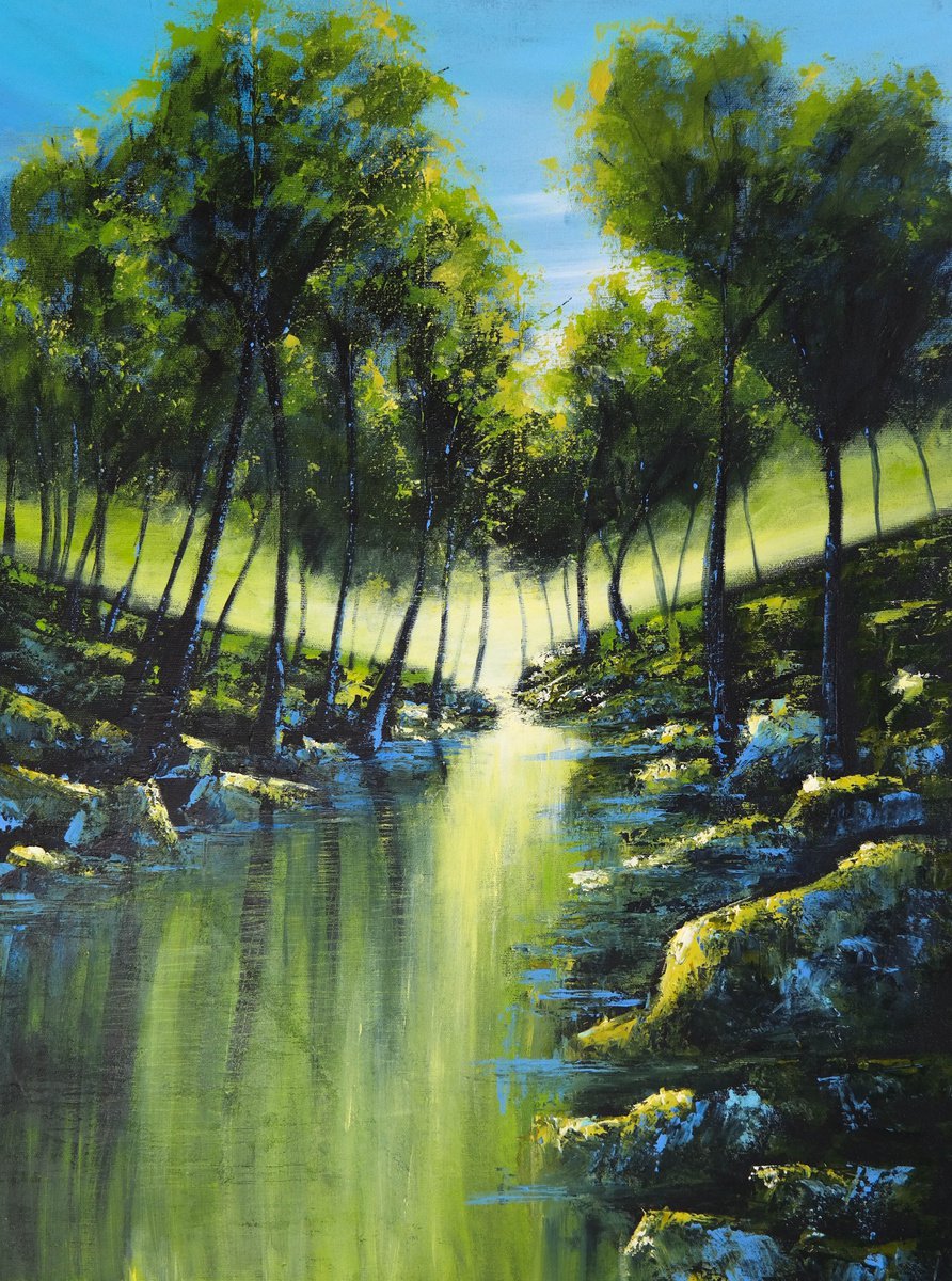 Spring Creek - Water and Trees Series by Danijela Dan