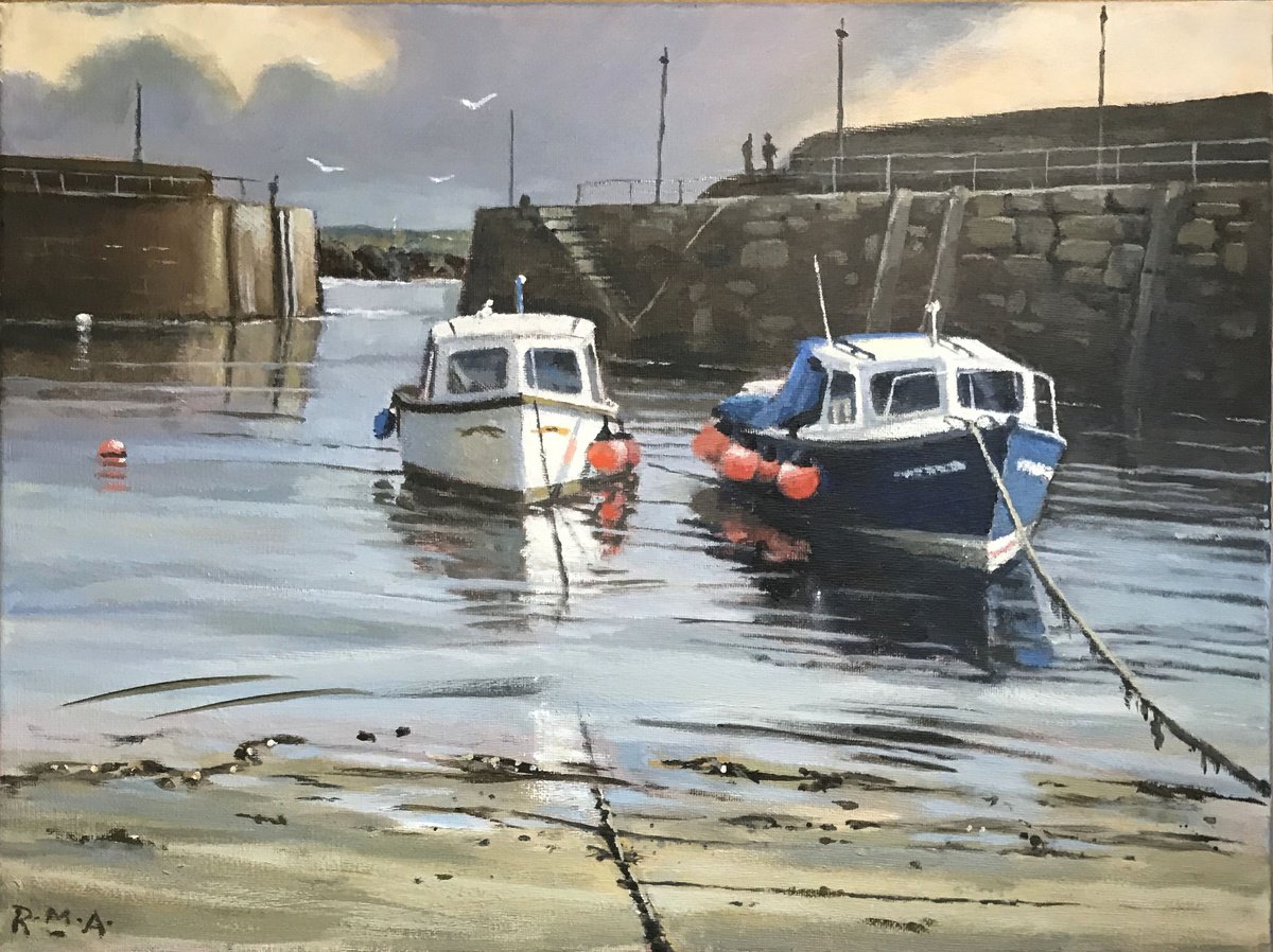 Cornish Harbours - Mousehole 7. by Russell Aisthorpe