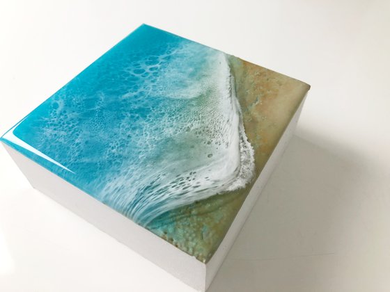 White Sand Beach #23 Miniature Painting Gift idea