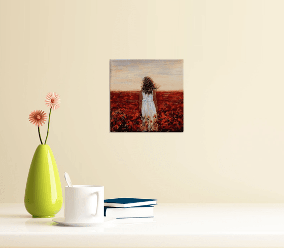 Lost in a field of poppies.../free shipping in USA