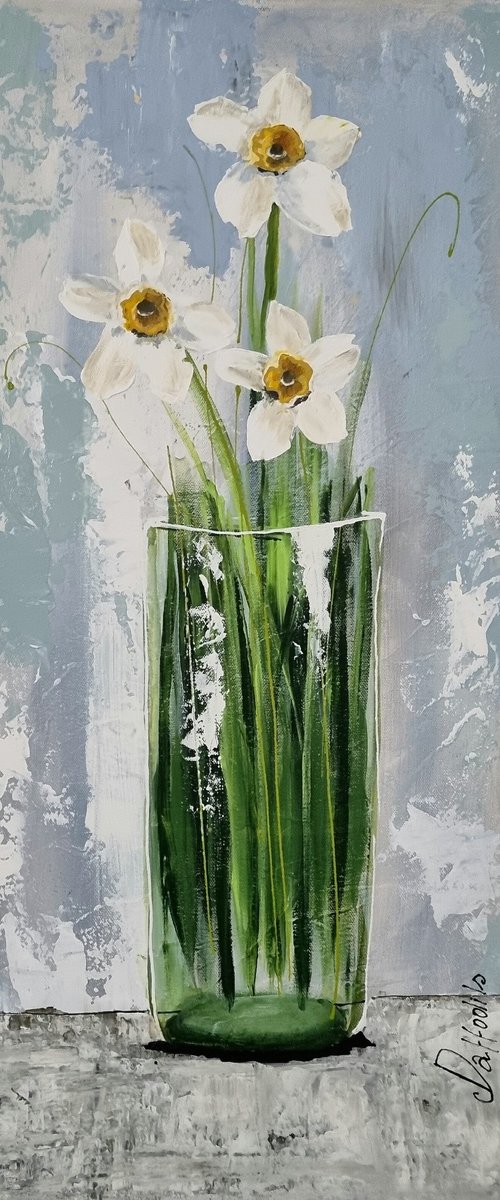 Vase with Daffodils by Cinzia Mancini