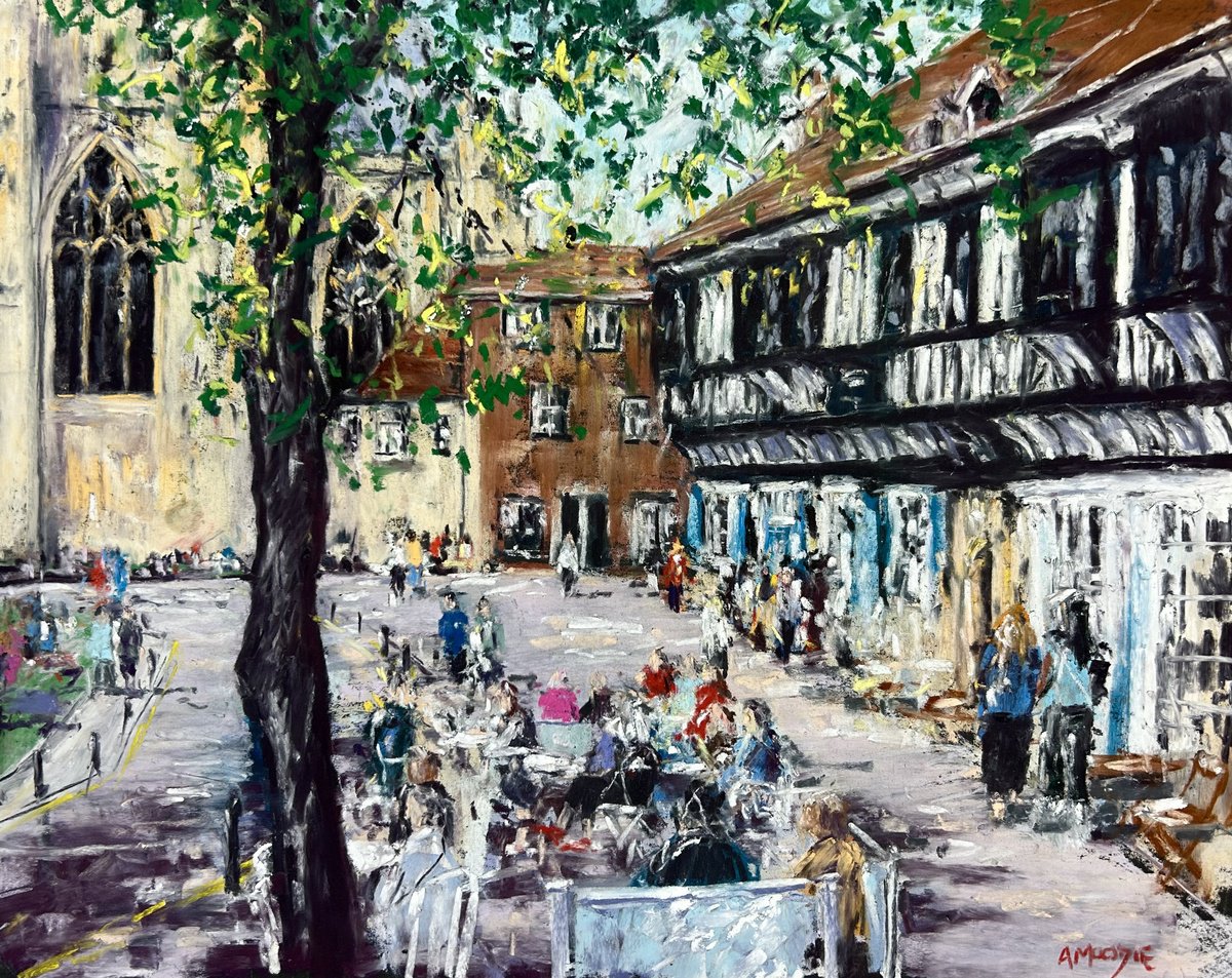 Impressionistic Cityscapes Pastel Drawing By Andrew Moodie, 18 X 14, York Minster, Original Artwork