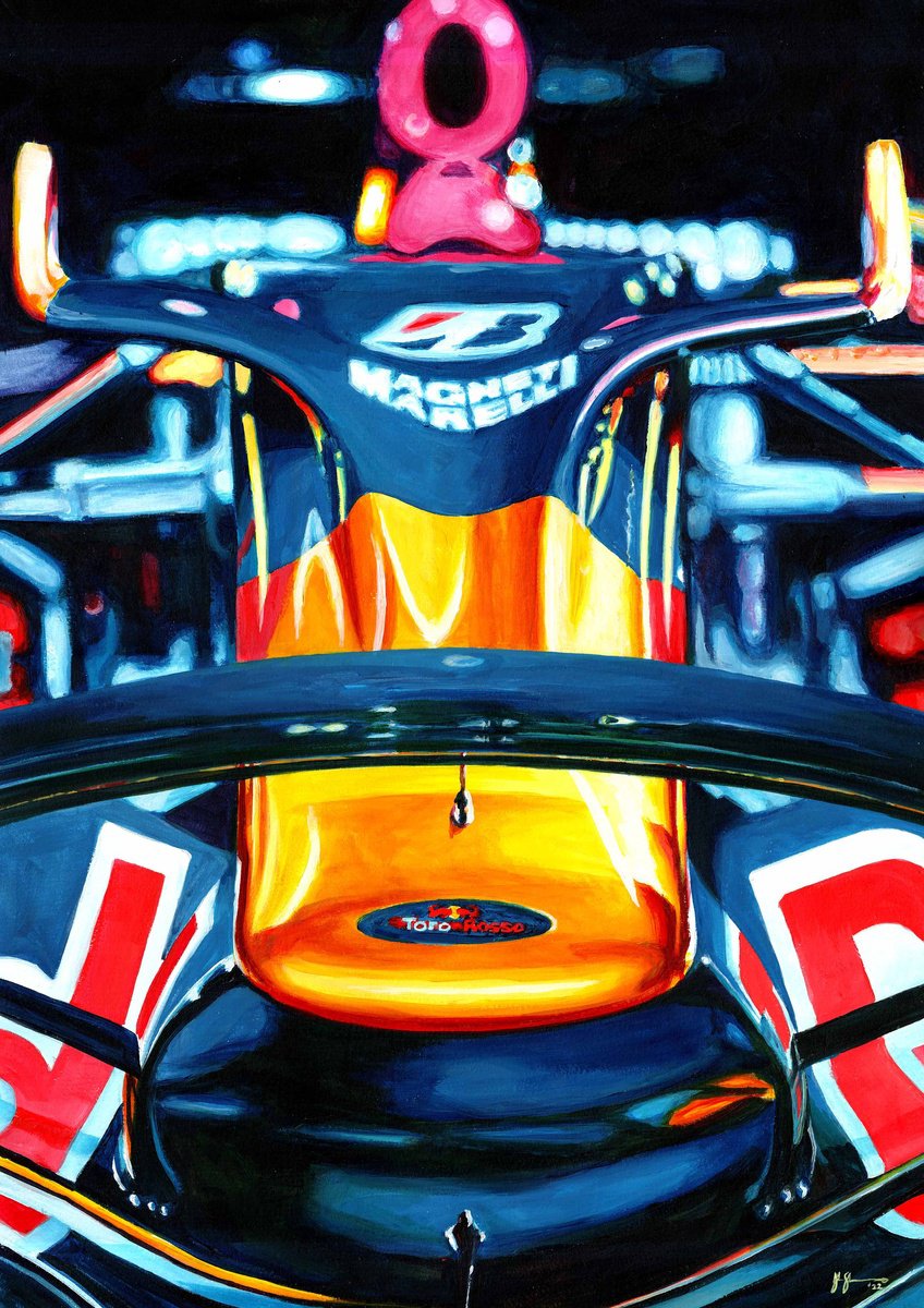 Sebastian Vettel - Toro Rosso By Alex Stutchbury, 18 X 25, Artwork For Sale On Artfinder