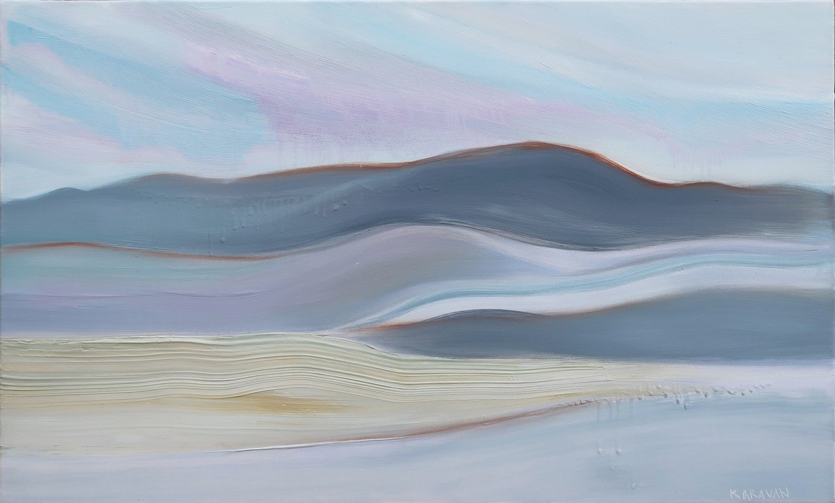 Impressionistic Landscape Oil Painting By Nataliia Karavan, 39 X 24", Heightened Senses, Original Artwork