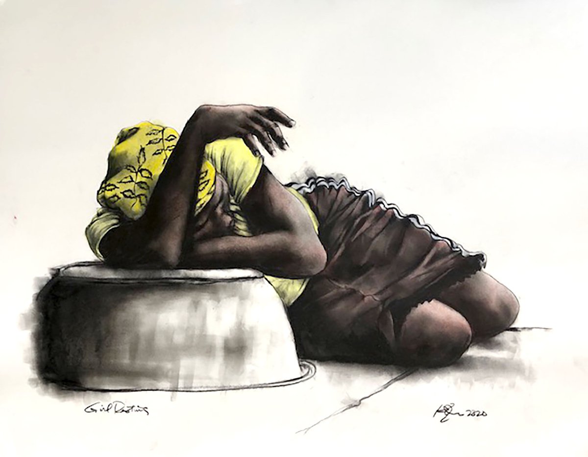 Photorealistic Pastel Drawing , Girl Resting By David Kofton, 28 X 22, Artwork For Sale On Artfinder