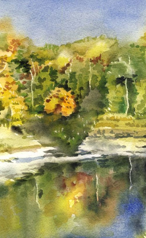 Autumn by the creek by Alfred Ng