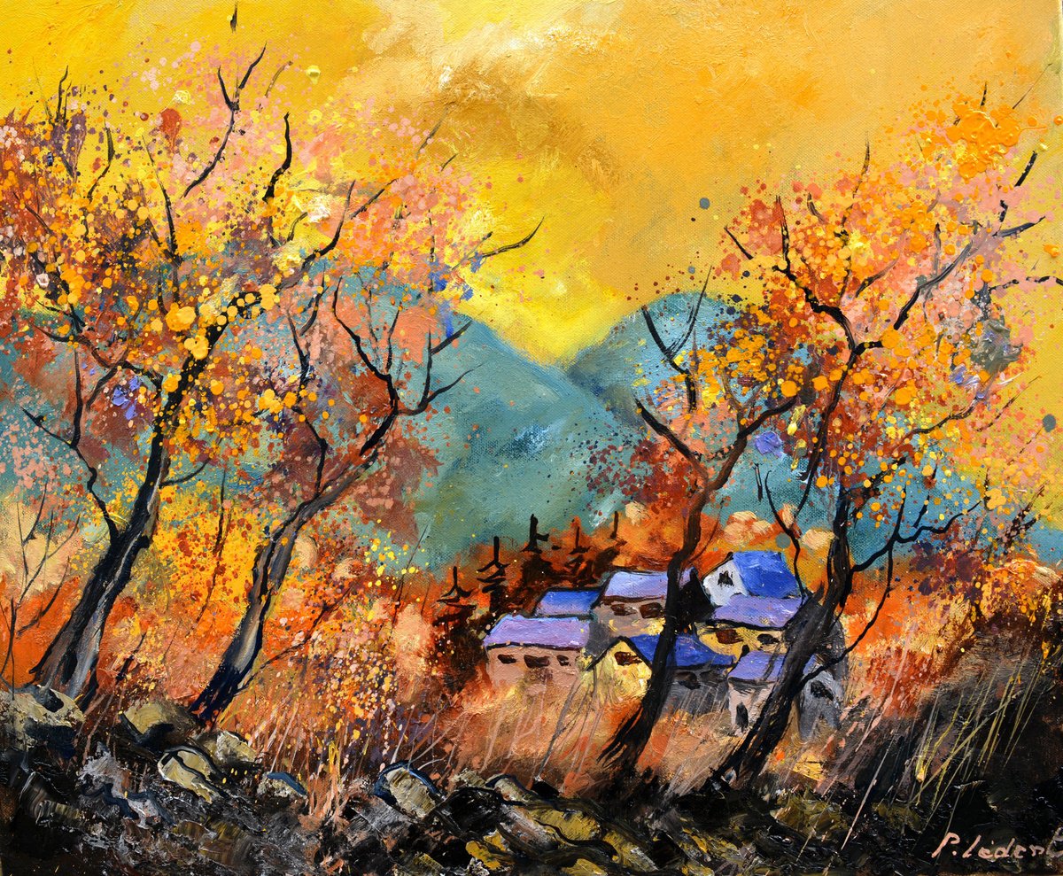 Autumn Scenery 65 By Pol Henry Ledent, 24 X 20, Artwork For Sale On Artfinder