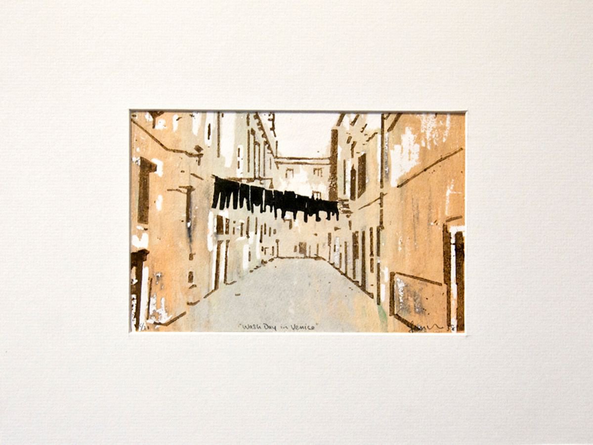 Wash day in Venice Prints -Series 3 , Print No 5 by Ian McKay