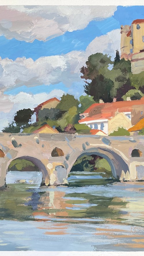 Pont Vieux . Beziers by Nadezda Stupina