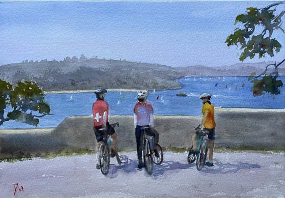 Cyclists at George’s heights