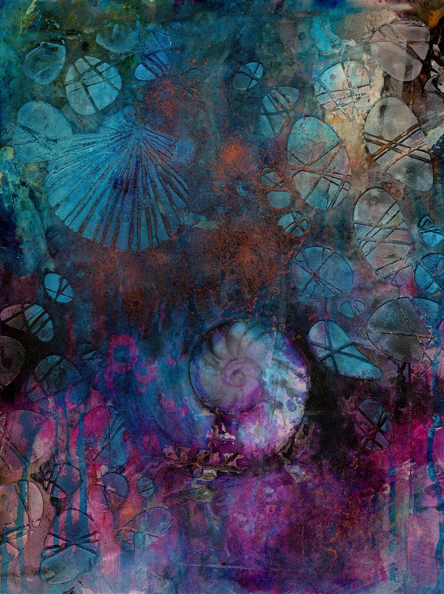 Abstract Landscape Painting By Kathy Morton Stanion, 12 X 16", Searching For Tranquility 1, Original Artwork