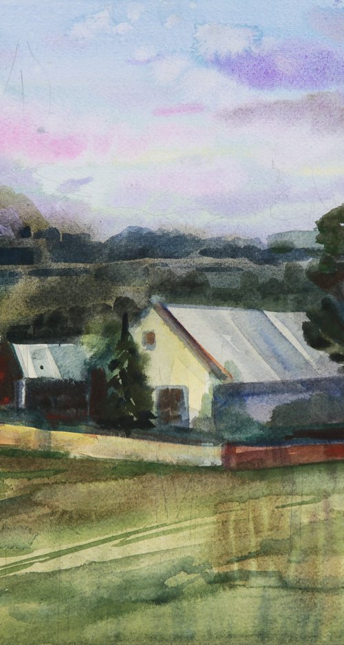 Ukrainian village by Nadiia Dubei