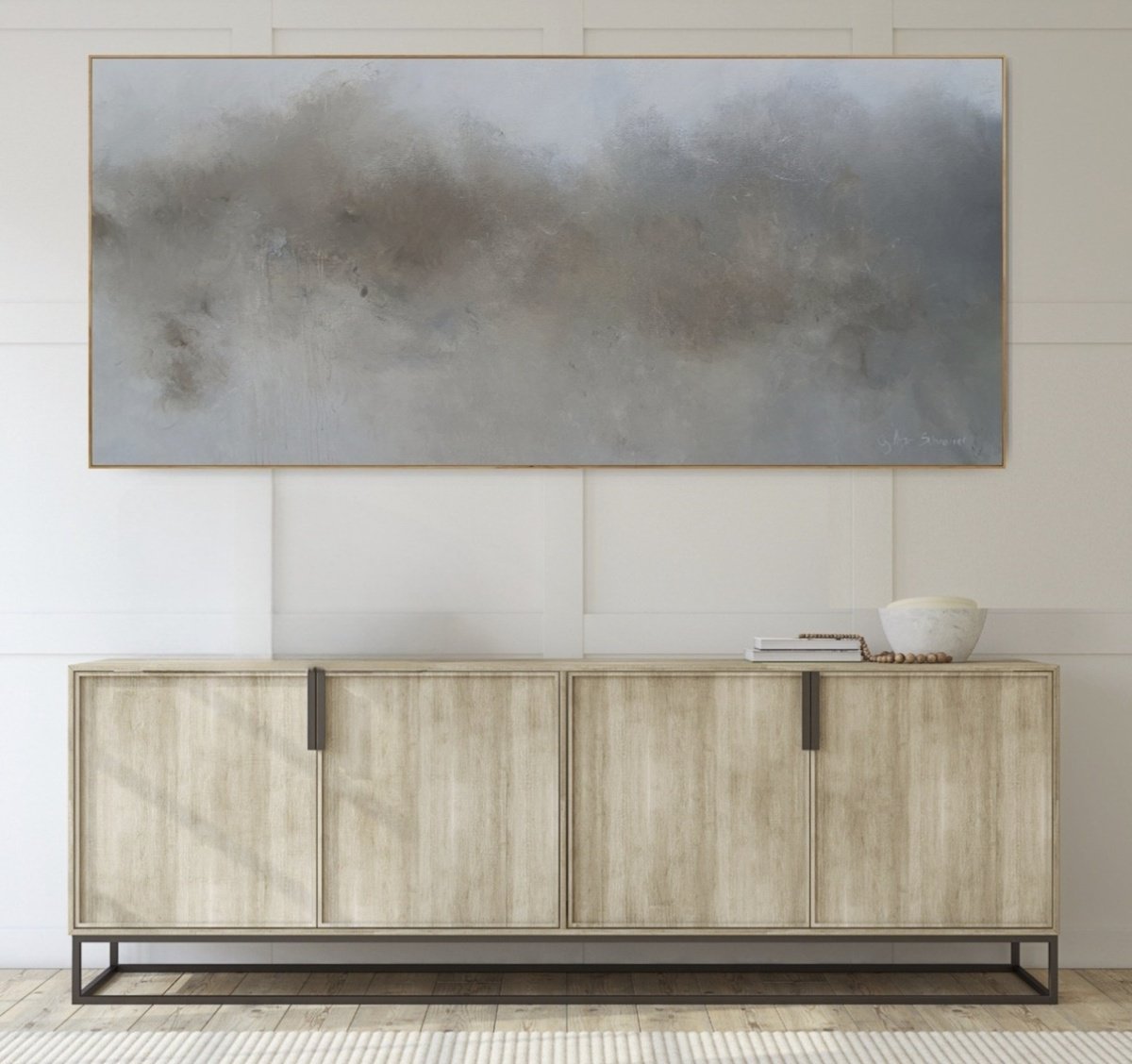 Abstract Acrylic Painting By Gabriela Azar Schreiner, 79 X 39, Lyra, Original Artwork