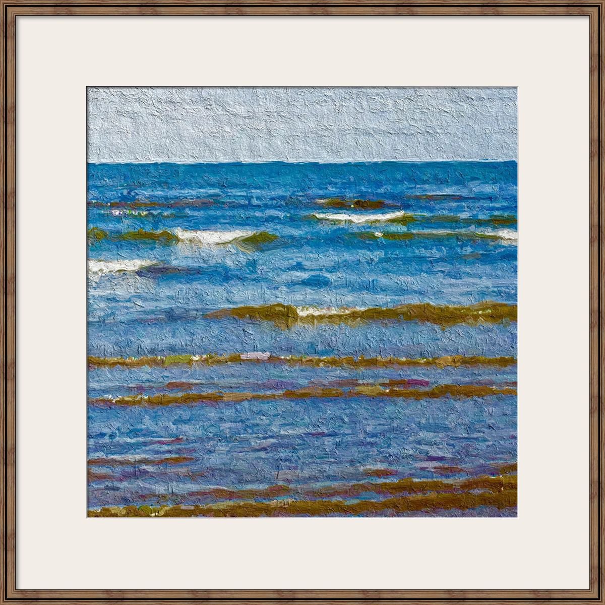 Abstract Print By Shabs Beigh, 12 X 12", Fromby Beach, Original Artwork