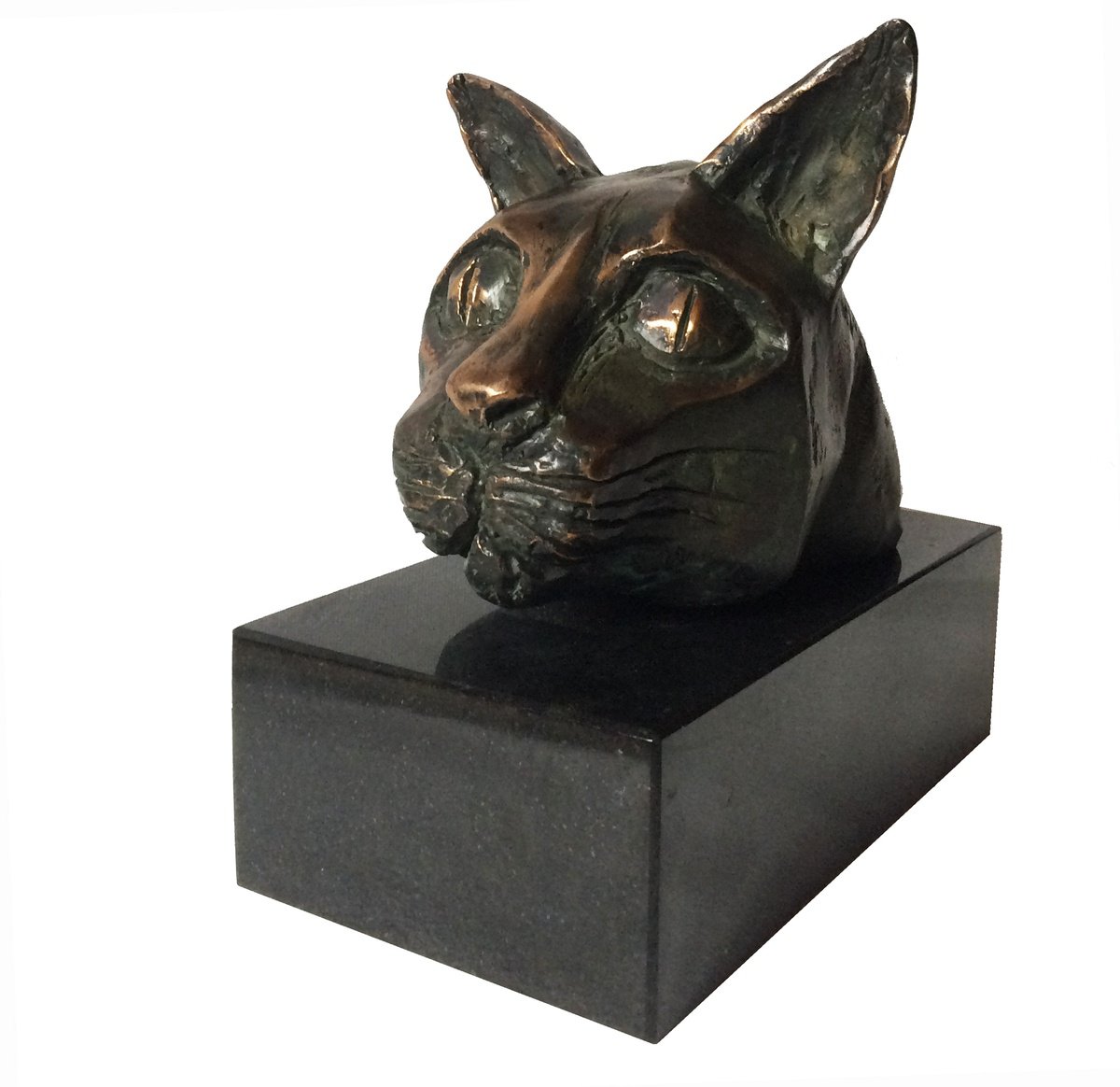 Expressive Animal Sculpture By Toth Kristof, 7 X 10", Cat
