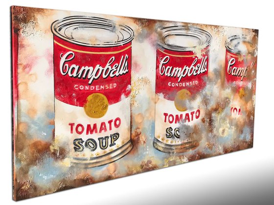 wink to Warhol "Campbells revised" (150 x 80 cm) Dee Brown