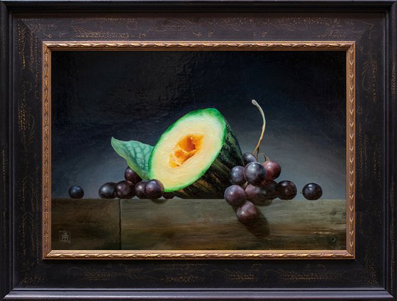 "Melon With Grapes"