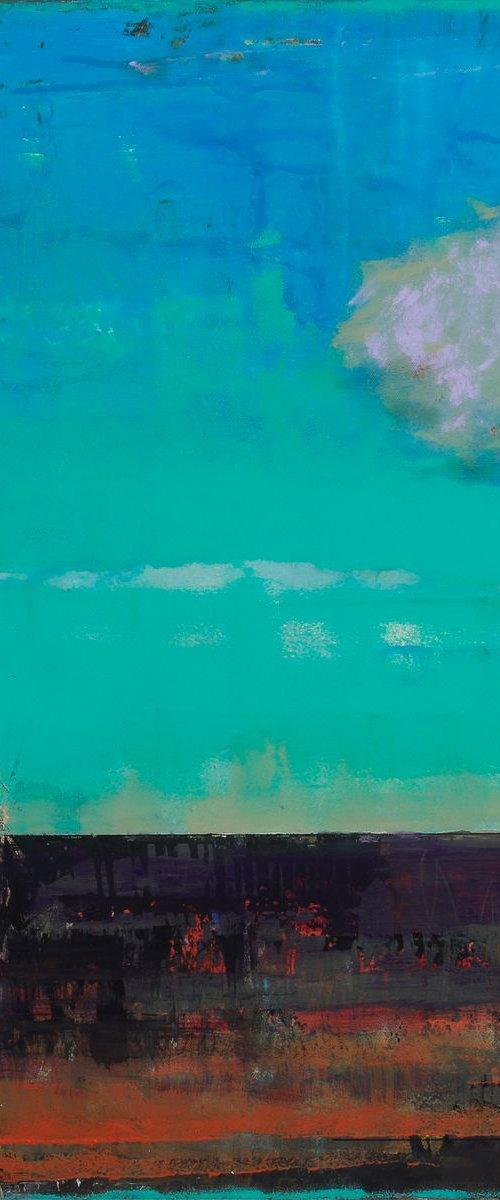 Color Cloud 30x30" 76x76cm Contemporary Art by Bo Kravchenko by Bo Kravchenko