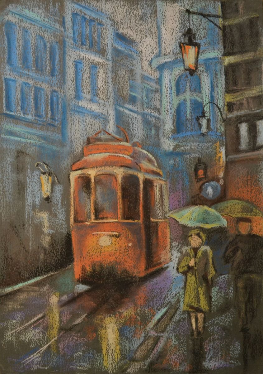 Evening tram by Tatyana Ambre