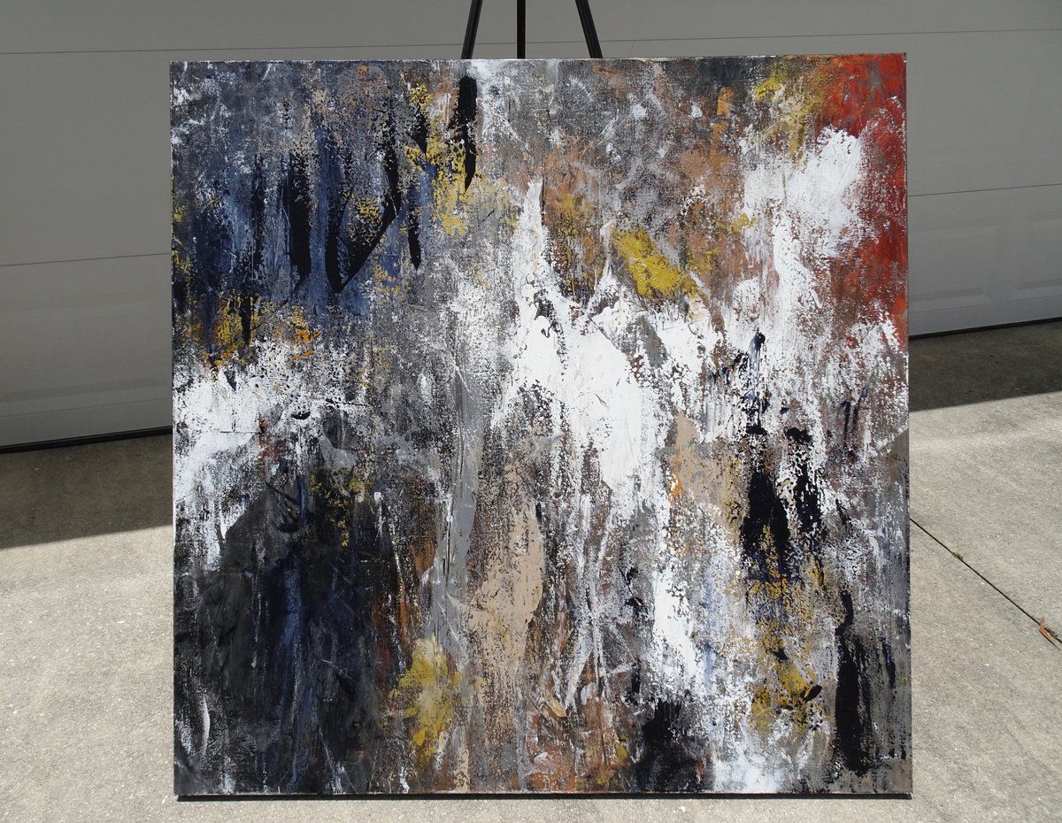 Abstract Acrylic Painting By Sveta Osborne, 48 X 48", The Earth, Original Artwork