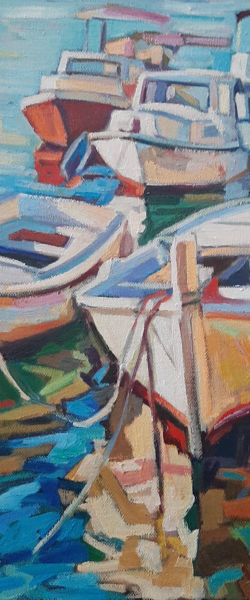Fishing boats 3 by Maja Đokić Mihajlović