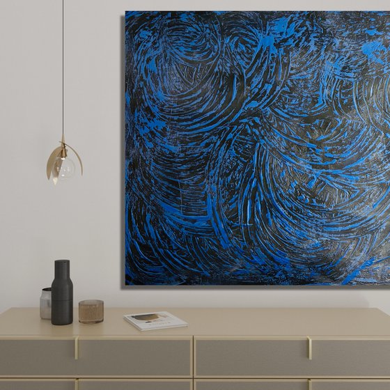 Blue waves 80x120x2 cm