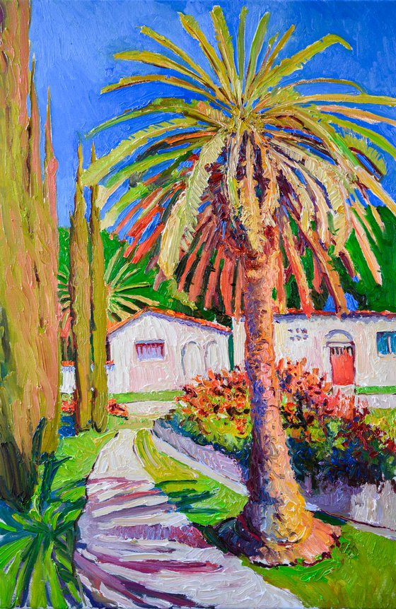 Driveway with Palm Tree