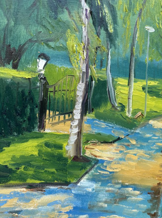 Sun-Dappled Path: Plein Air