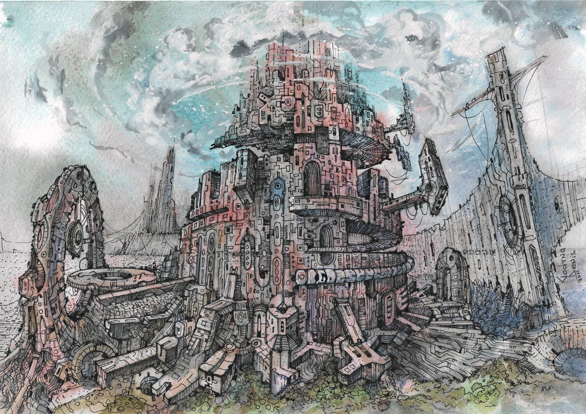 Cyberpunk tower by Denis Godyna