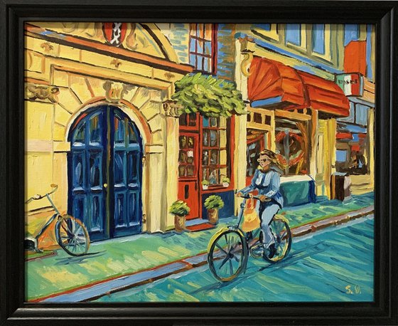 Streets scene,bike,Amsterdam.