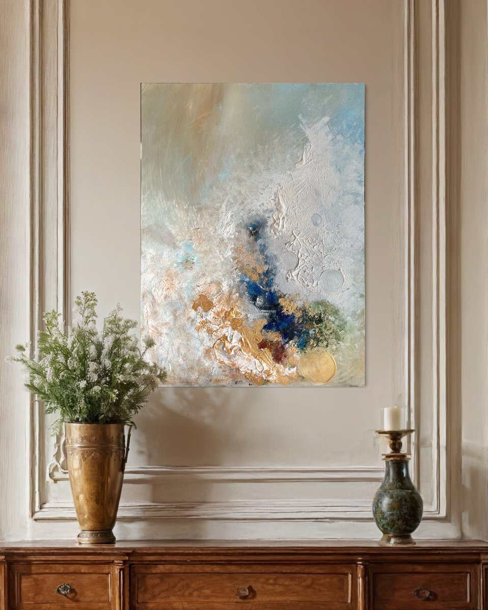 Abstract Acrylic Painting By Maiia Axton, 18 X 24", Abstract, Original Artwork