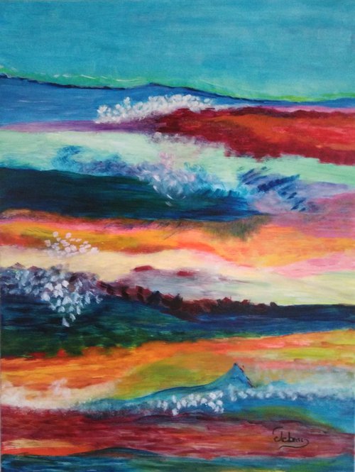 Abstract waves by Isabelle Lucas