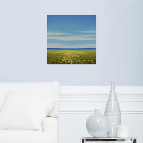 Yellow Flowers - Colorful Flower Field Landscape