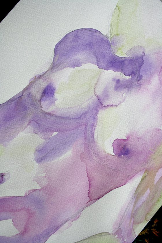 Grace I. Series of Nude Bodies Filled with the Scent of Color /  ORIGINAL PAINTING