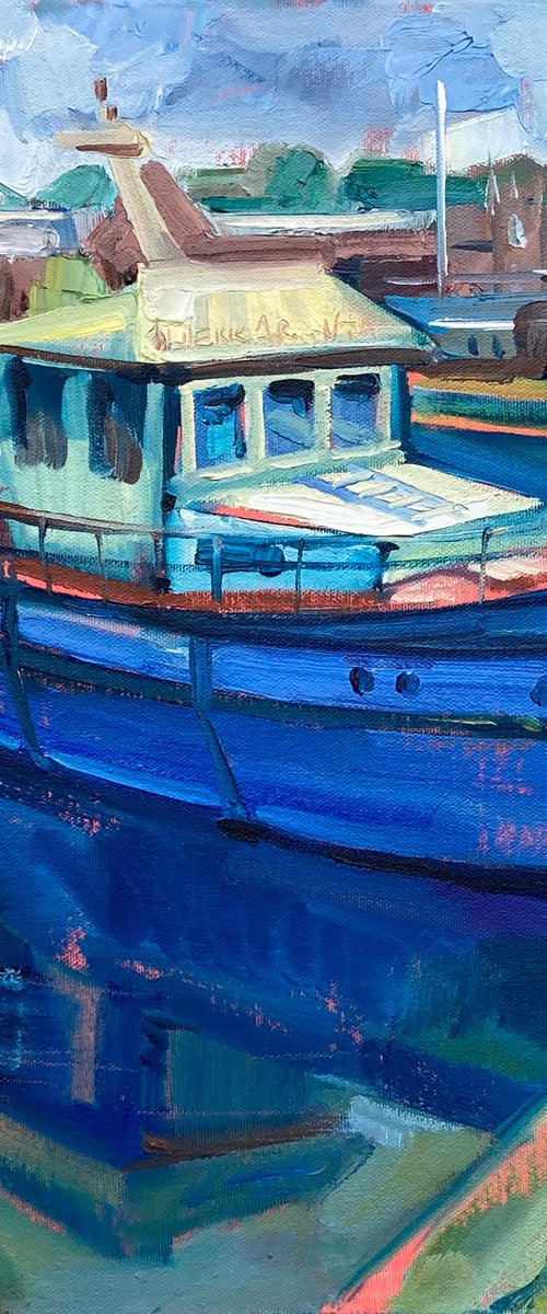 Summer Harbor — Original Oil Painting by Natalia Miasnikova