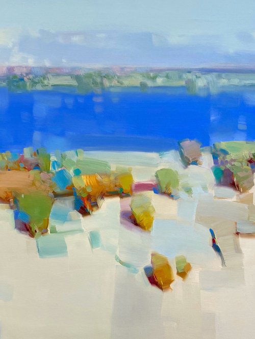 Lake View, Original oil painting, Handmade artwork, One of a kind by Vahe Yeremyan