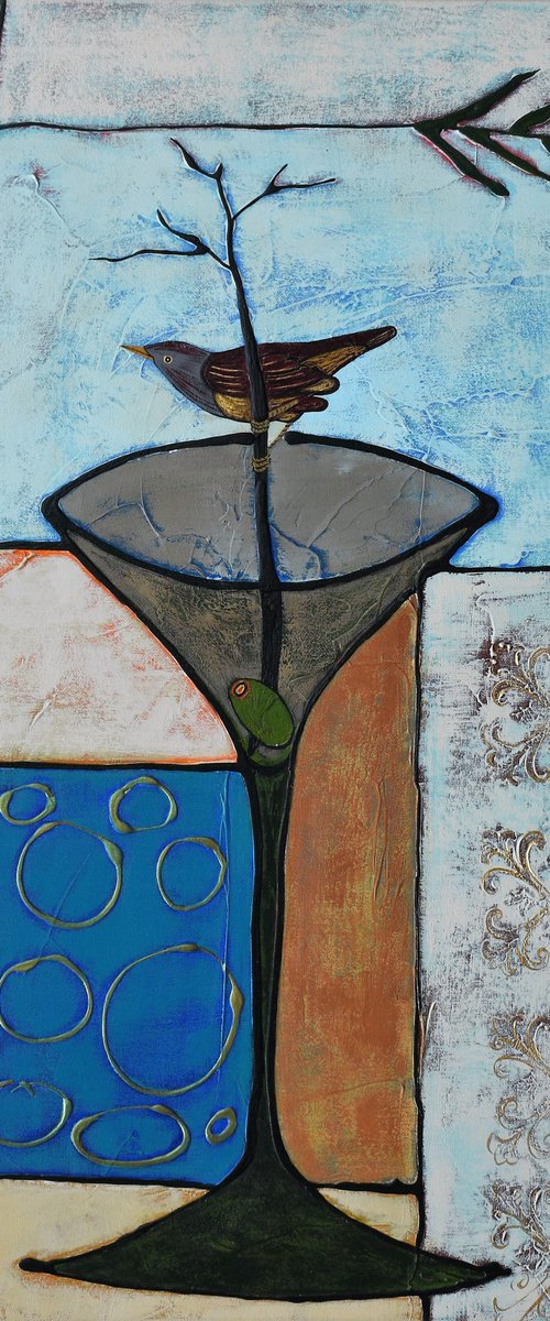 Bird and Martini by Diana Rosa