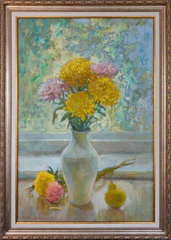 Yellow chrysanthemums