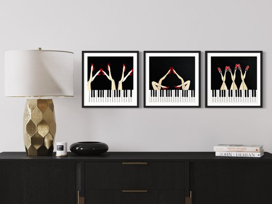 Triptych “Divas de Jazz” (Giclée prints)