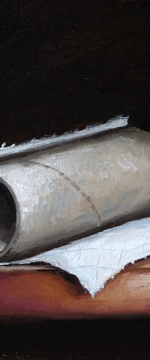 Loo roll , still life by Jane Palmer Art
