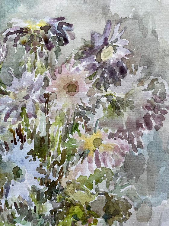 Bouquet autumn. Original watercolour painting.