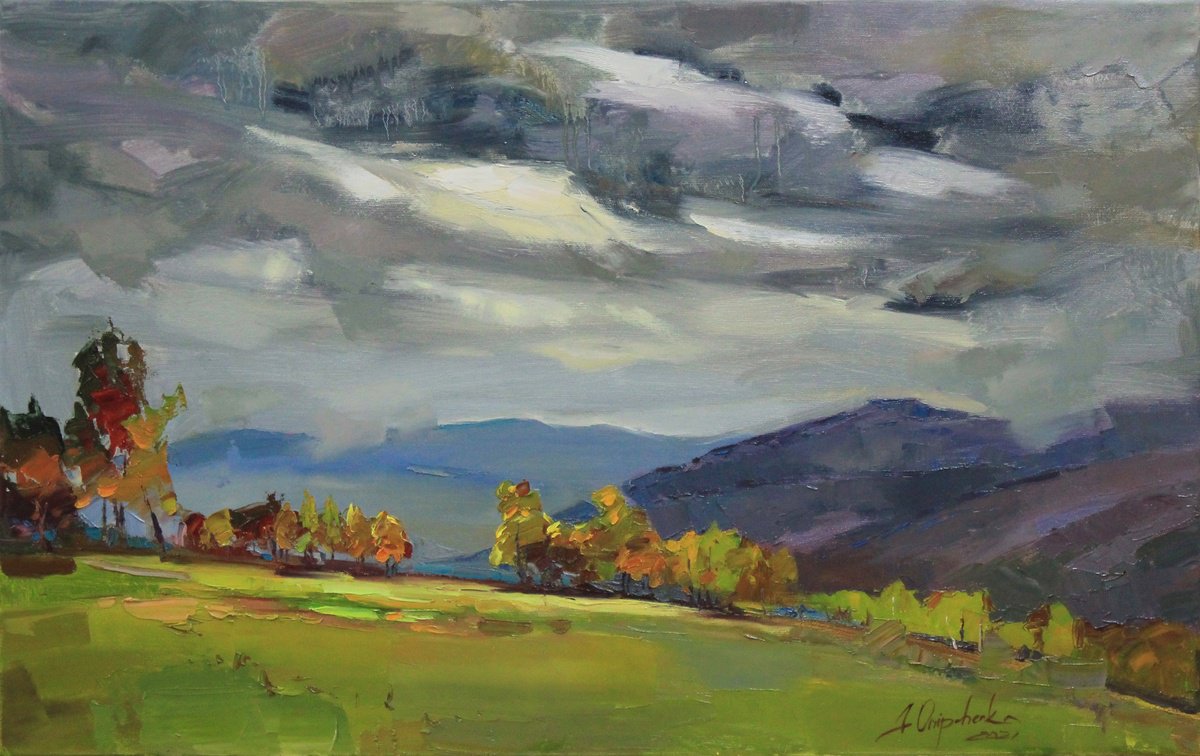 Autumn Storm In The Mountains By Alisa Onipchenko-Cherniakovska, 31 X 20, Artwork For Sale On Artfinder