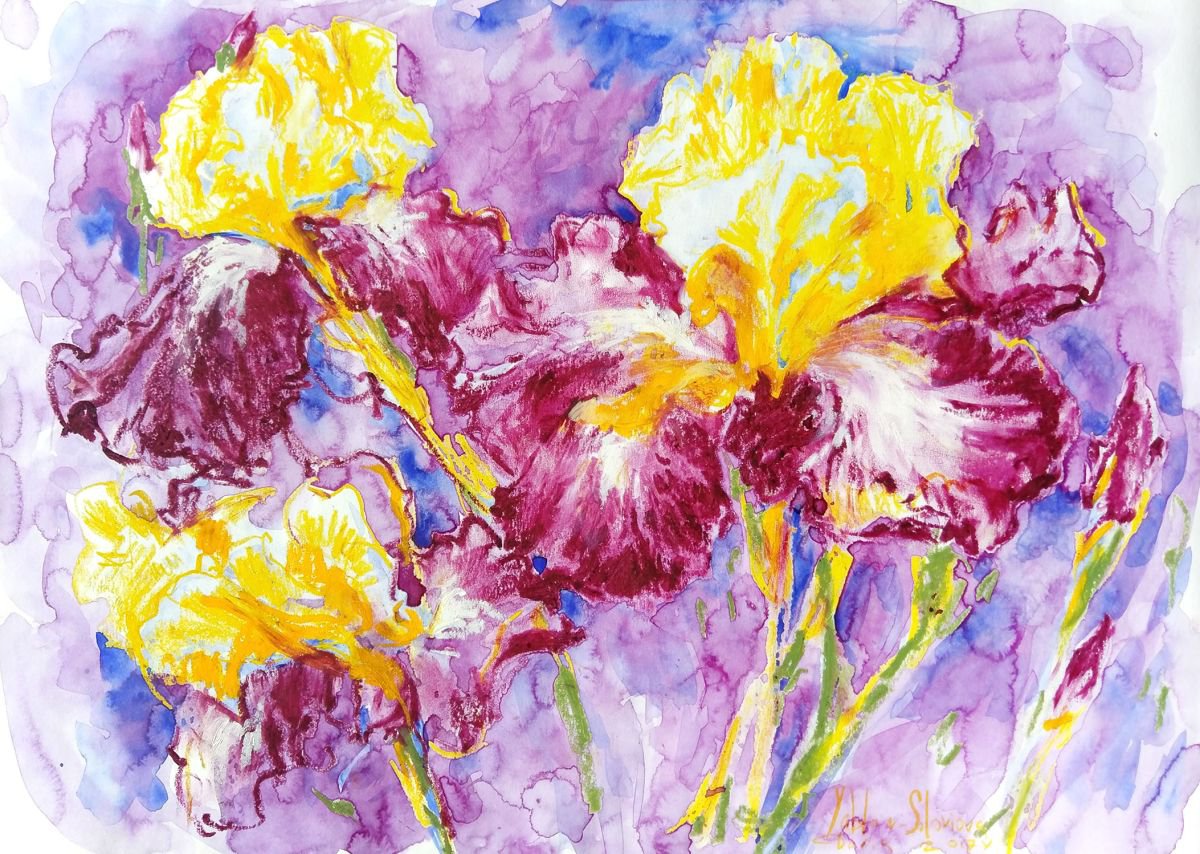 Flower power - Irises #4 by Daria Yablon-Soloviova