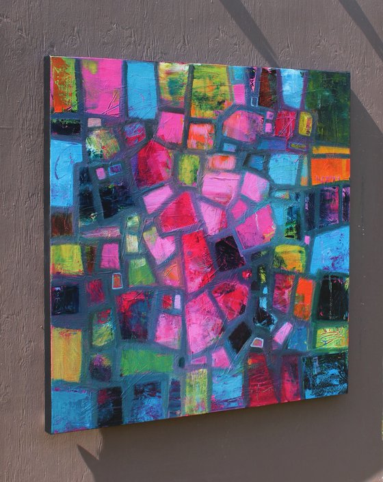 Abstract in Pink and Blue