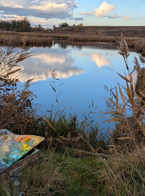 Autumn on the lake by Olga Samar